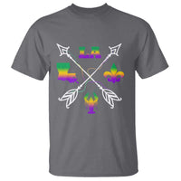 Louisiana Mardi Gras T Shirt Crawfish Fleur De Lis