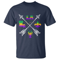 Louisiana Mardi Gras T Shirt Crawfish Fleur De Lis