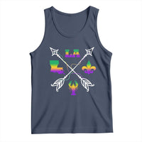 Louisiana Mardi Gras Tank Top Crawfish Fleur De Lis