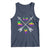 Louisiana Mardi Gras Tank Top Crawfish Fleur De Lis
