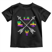 Louisiana Mardi Gras Toddler T Shirt Crawfish Fleur De Lis