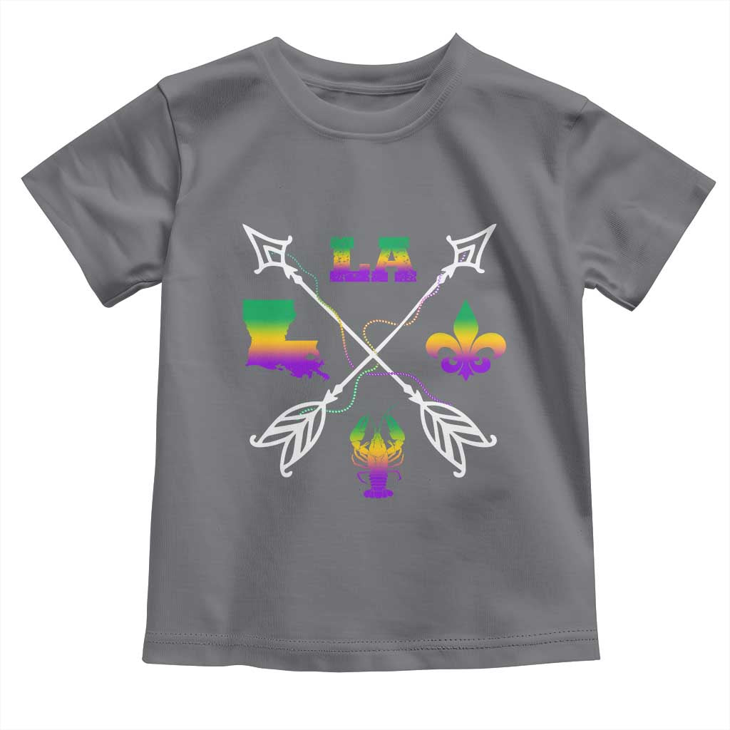 Louisiana Mardi Gras Toddler T Shirt Crawfish Fleur De Lis
