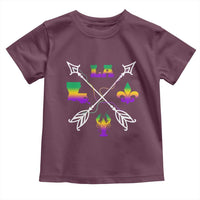 Louisiana Mardi Gras Toddler T Shirt Crawfish Fleur De Lis