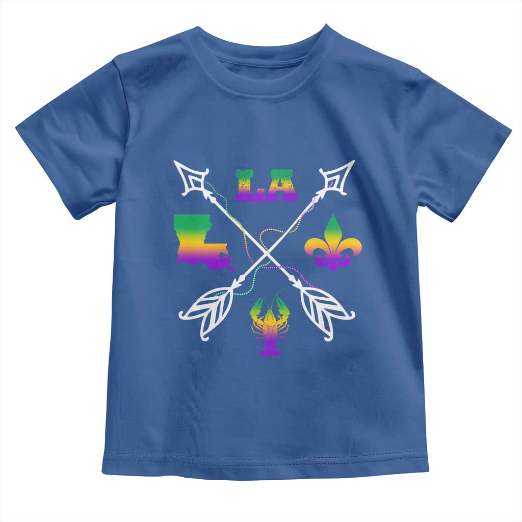 Louisiana Mardi Gras Toddler T Shirt Crawfish Fleur De Lis