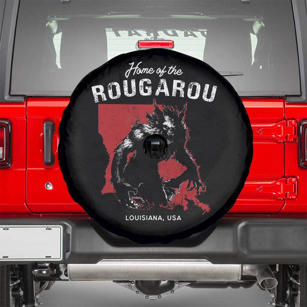Home of the Rougarou Spare Tire Cover Louisiana Cryptid