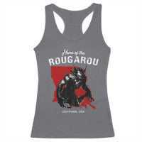 Home of the Rougarou Racerback Tank Top Louisiana Cryptid