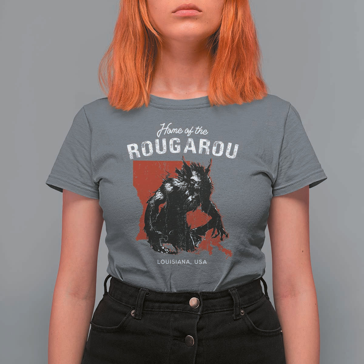 Home of the Rougarou T Shirt For Women Louisiana Cryptid