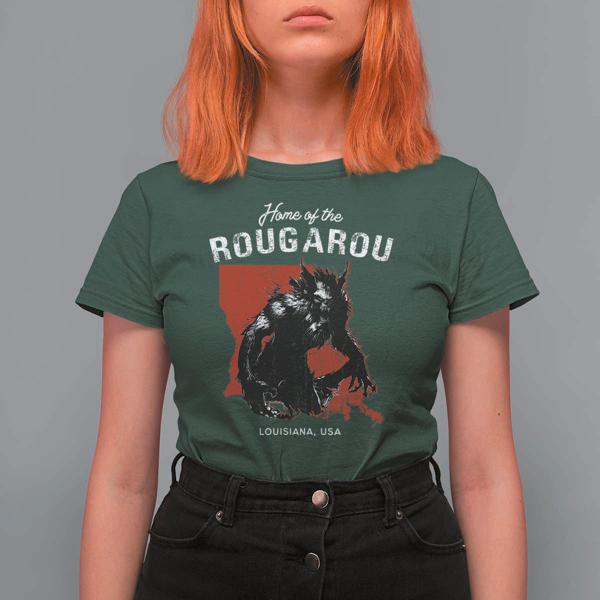 Home of the Rougarou T Shirt For Women Louisiana Cryptid