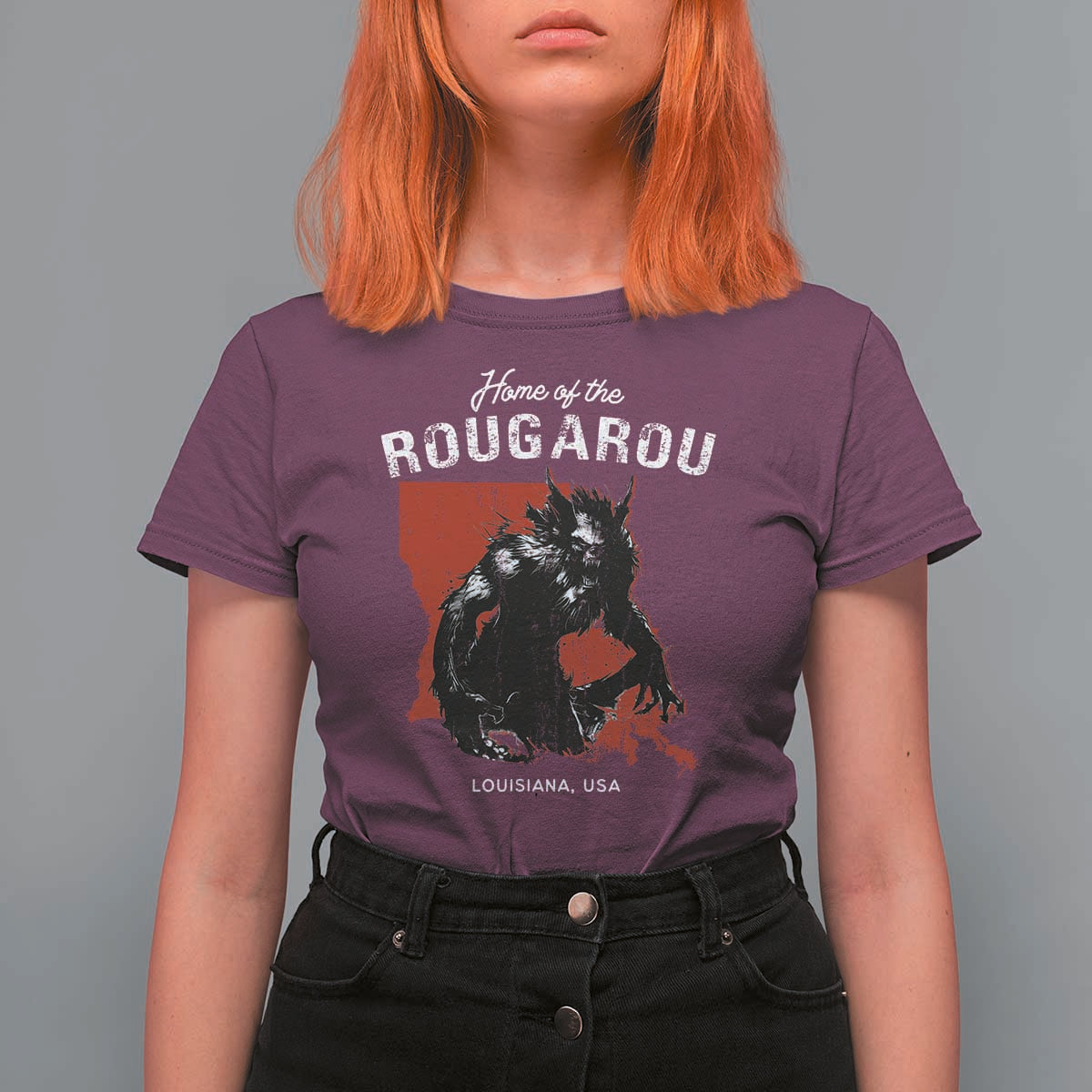 Home of the Rougarou T Shirt For Women Louisiana Cryptid