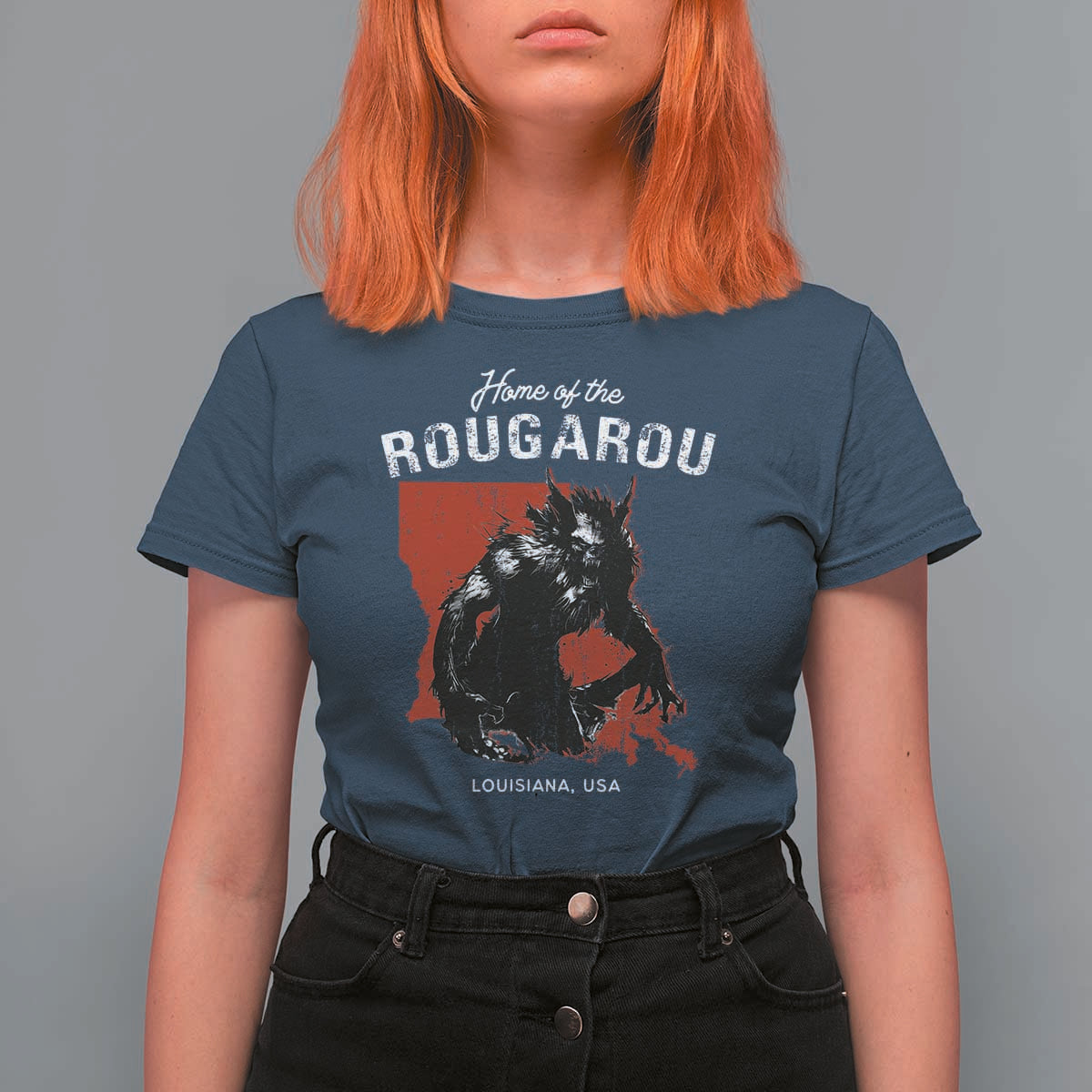 Home of the Rougarou T Shirt For Women Louisiana Cryptid