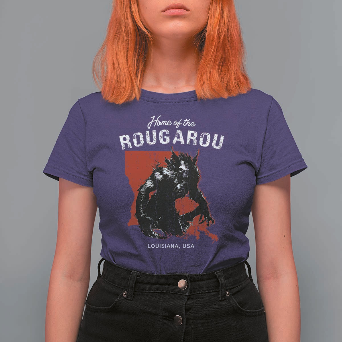 Home of the Rougarou T Shirt For Women Louisiana Cryptid