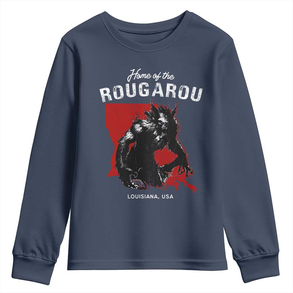 Home of the Rougarou Youth Sweatshirt Louisiana Cryptid