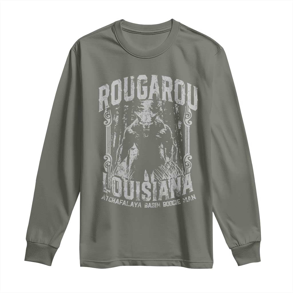 Louisiana Cryptid Rougarou Long Sleeve Shirt Atchafalaya Basin Boogie Man