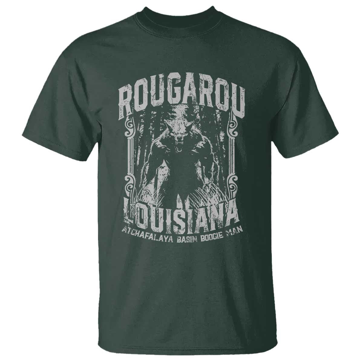 Louisiana Cryptid Rougarou T Shirt Atchafalaya Basin Boogie Man