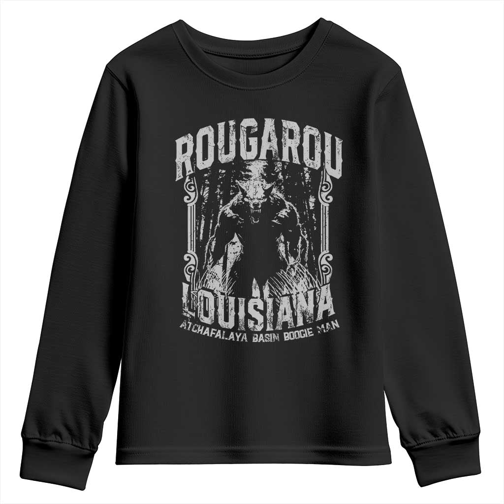Louisiana Cryptid Rougarou Youth Sweatshirt Atchafalaya Basin Boogie Man