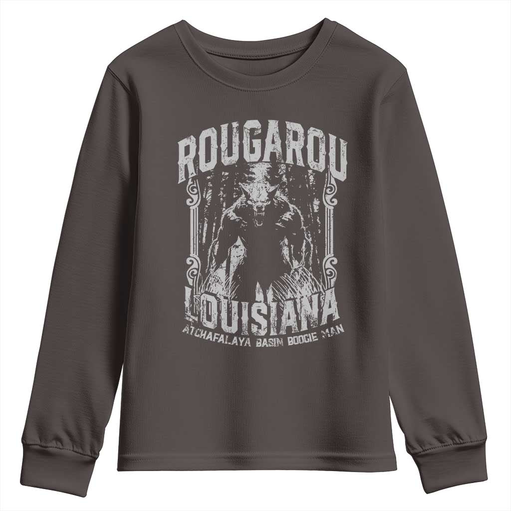 Louisiana Cryptid Rougarou Youth Sweatshirt Atchafalaya Basin Boogie Man