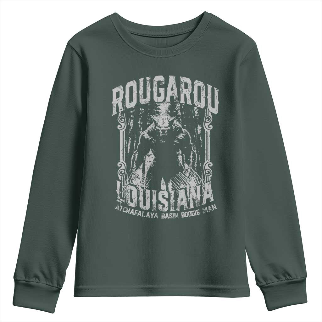 Louisiana Cryptid Rougarou Youth Sweatshirt Atchafalaya Basin Boogie Man