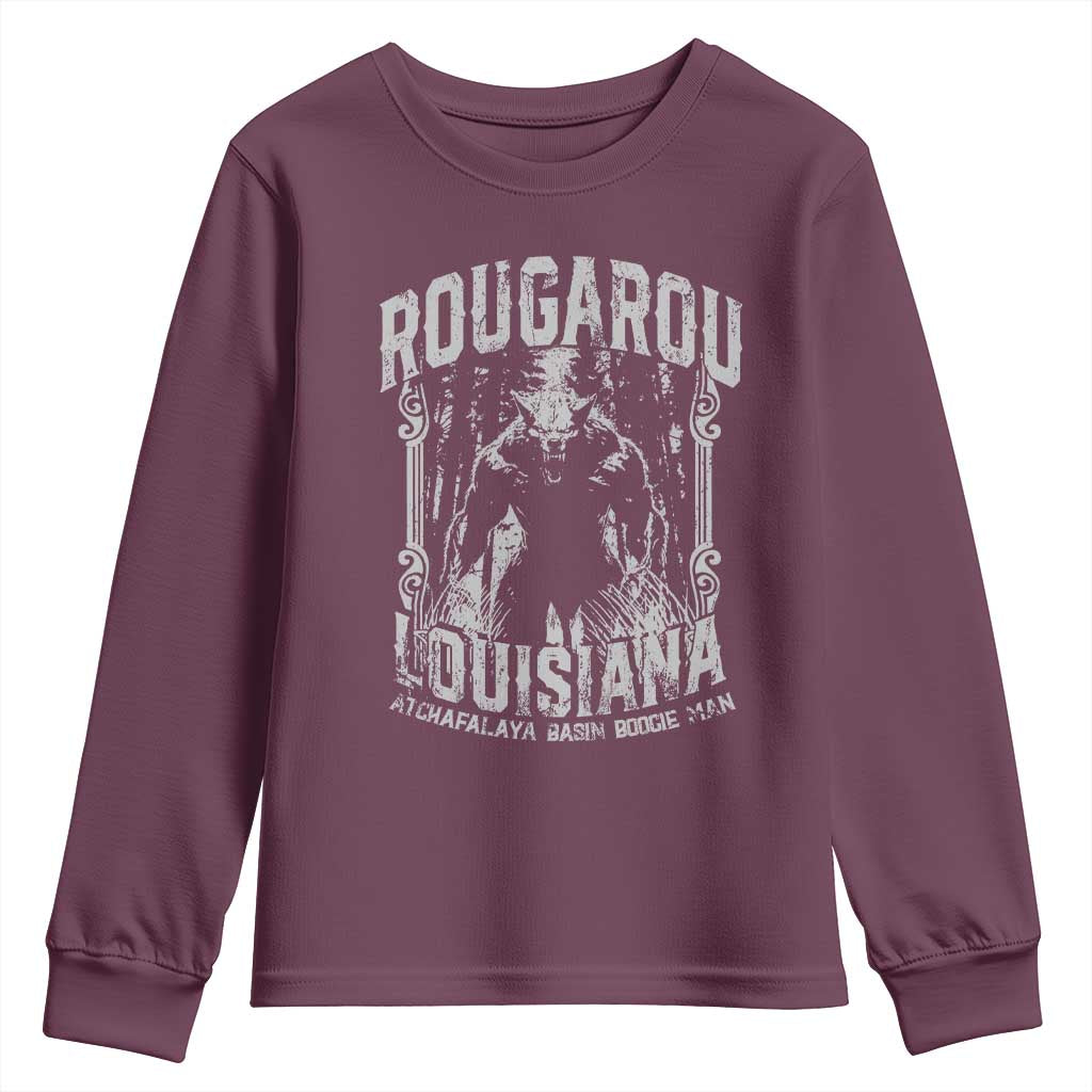 Louisiana Cryptid Rougarou Youth Sweatshirt Atchafalaya Basin Boogie Man