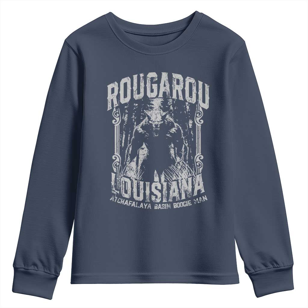 Louisiana Cryptid Rougarou Youth Sweatshirt Atchafalaya Basin Boogie Man