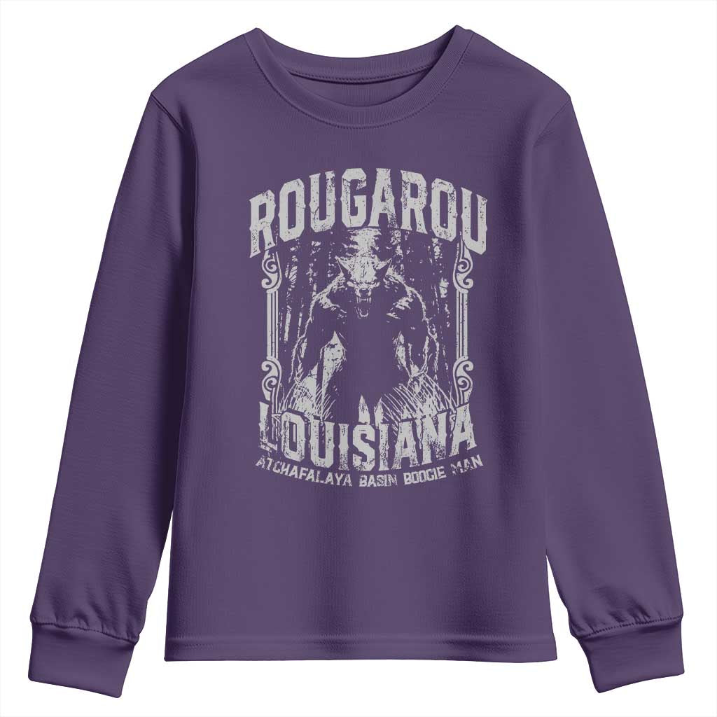 Louisiana Cryptid Rougarou Youth Sweatshirt Atchafalaya Basin Boogie Man
