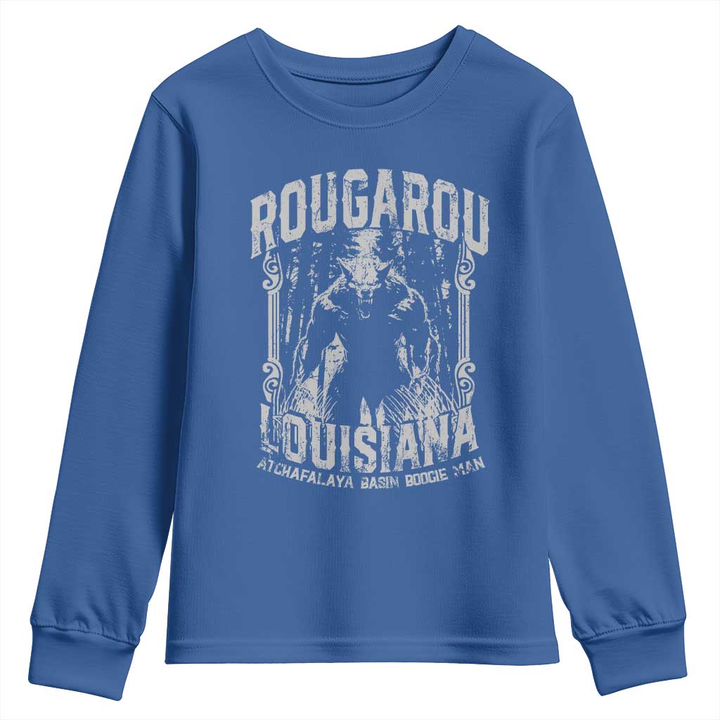Louisiana Cryptid Rougarou Youth Sweatshirt Atchafalaya Basin Boogie Man