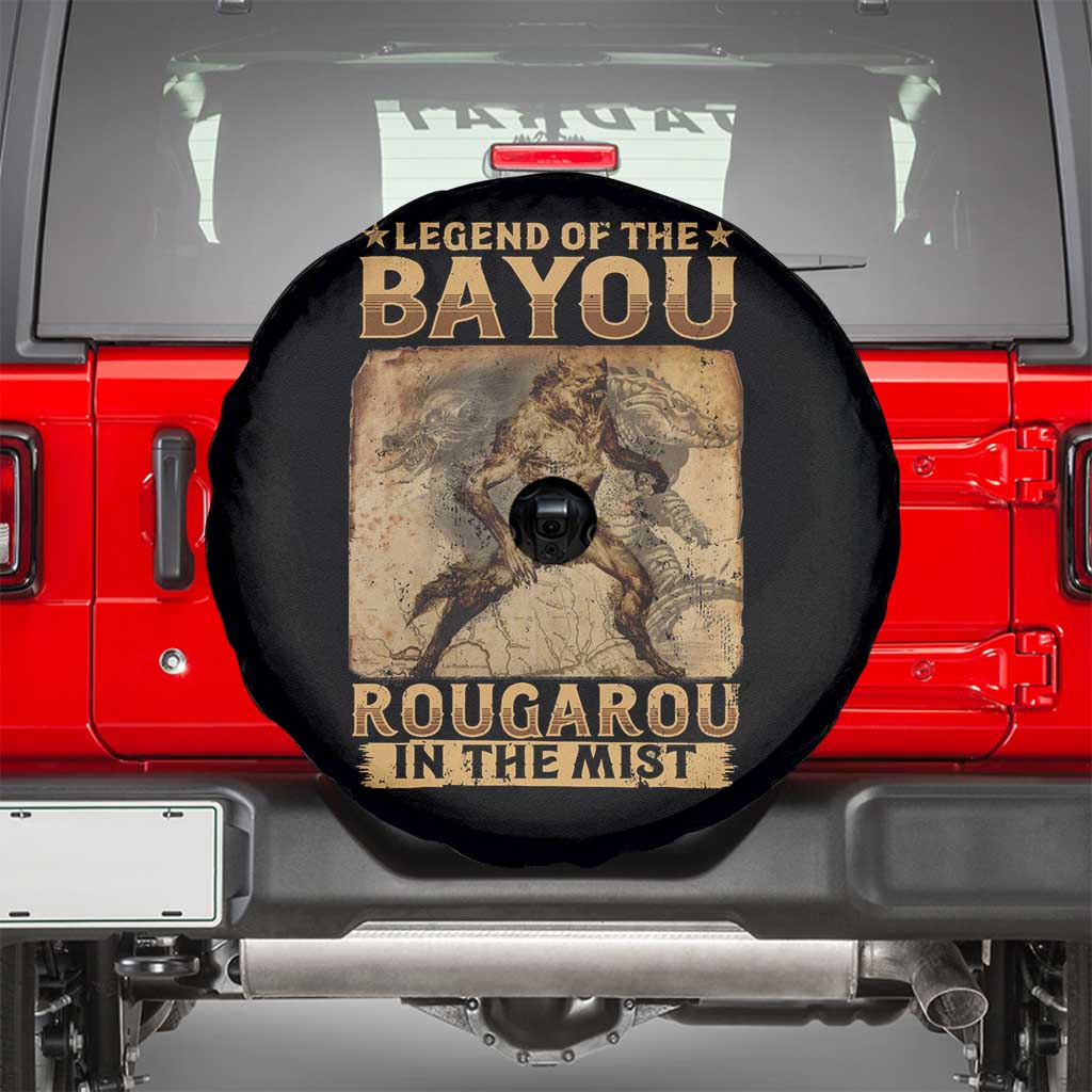 Louisiana Cryptid Rougarou Spare Tire Cover Legend Of The Bayou Rougarou In The Mist