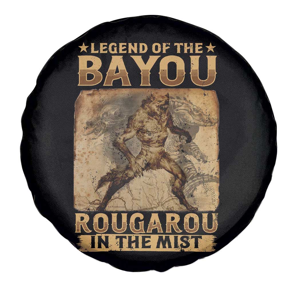 Louisiana Cryptid Rougarou Spare Tire Cover Legend Of The Bayou Rougarou In The Mist
