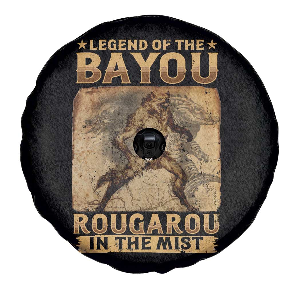 Louisiana Cryptid Rougarou Spare Tire Cover Legend Of The Bayou Rougarou In The Mist