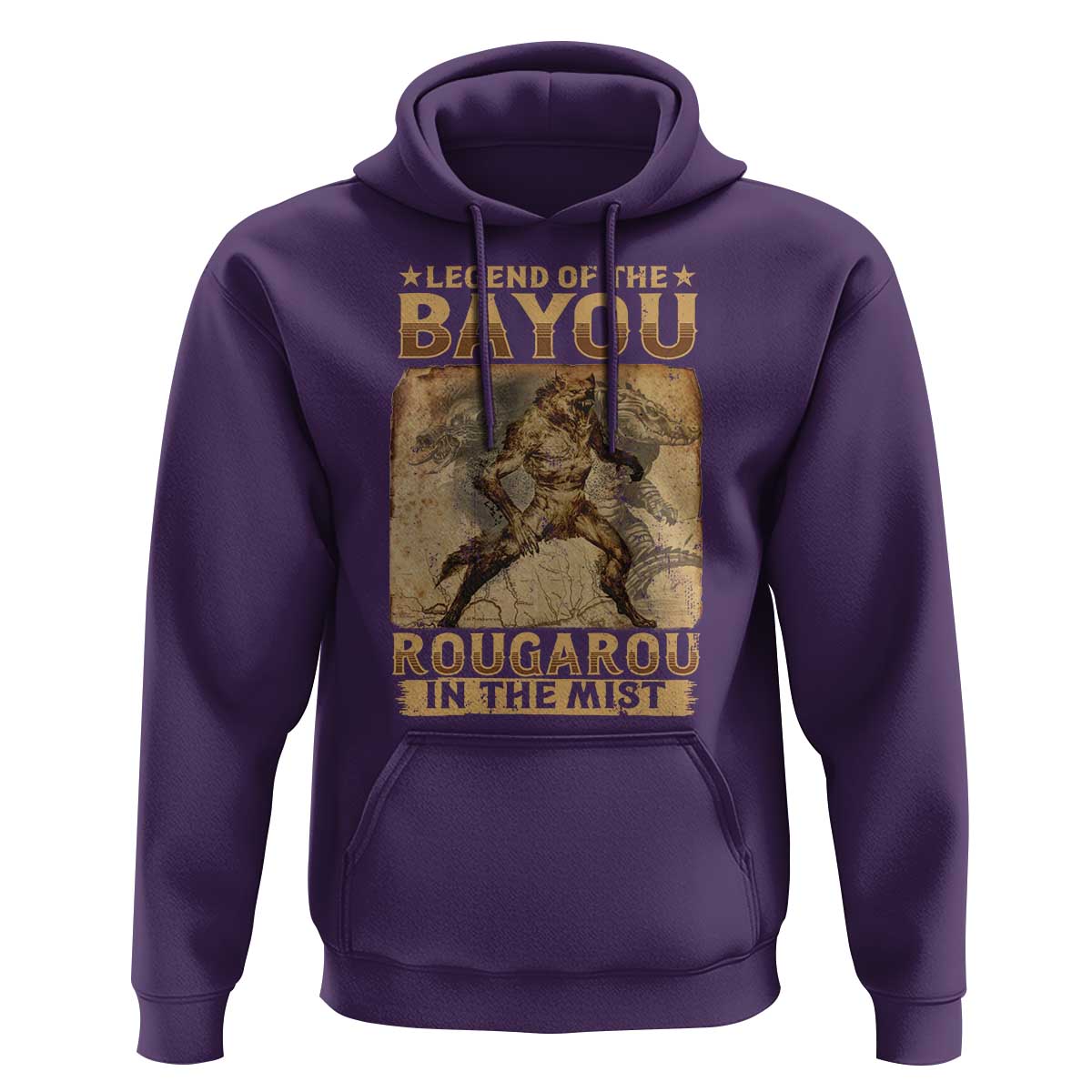 Louisiana Cryptid Rougarou Hoodie Legend Of The Bayou Rougarou In The Mist