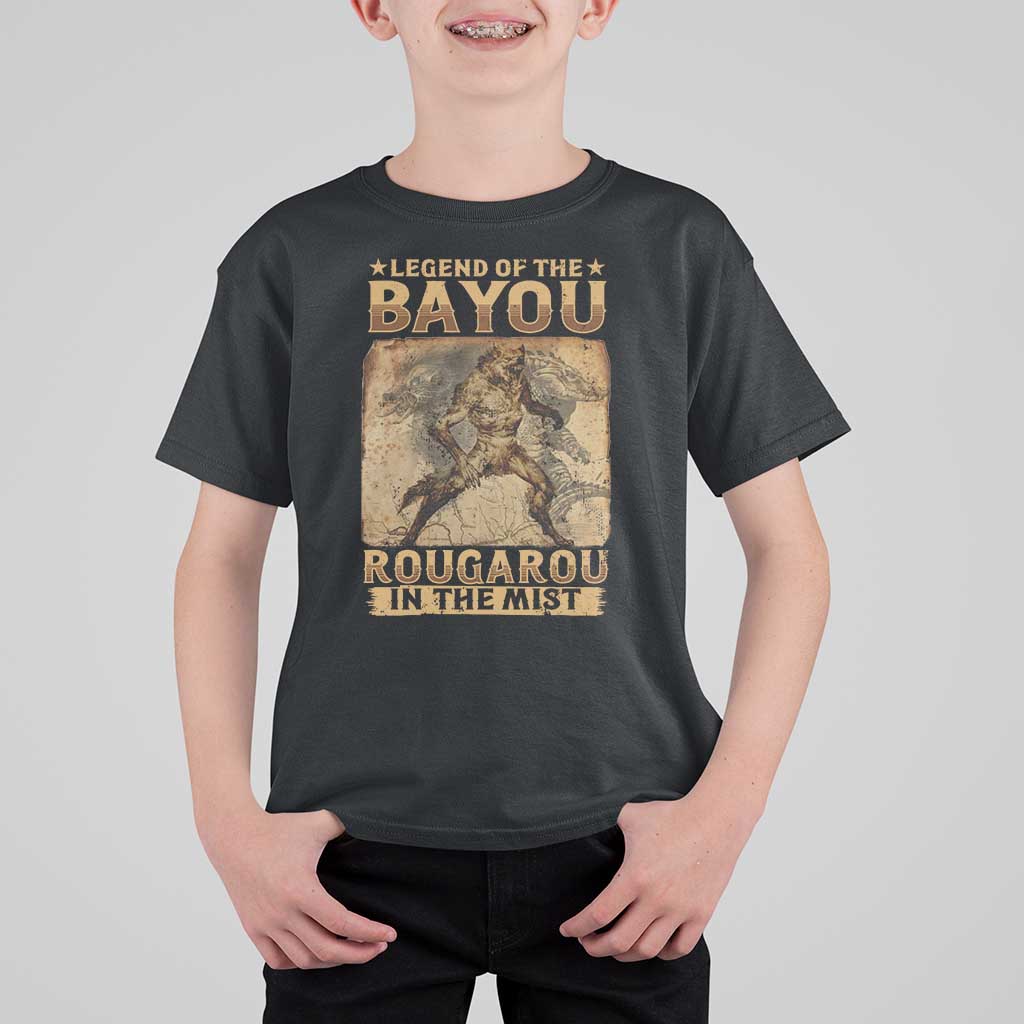 Louisiana Cryptid Rougarou T Shirt For Kid Legend Of The Bayou Rougarou In The Mist