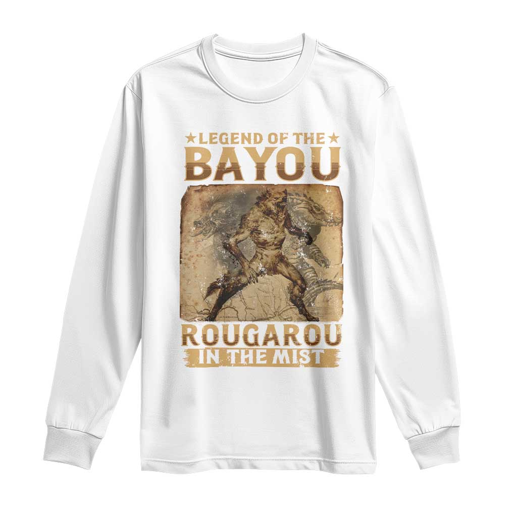 Louisiana Cryptid Rougarou Long Sleeve Shirt Legend Of The Bayou Rougarou In The Mist