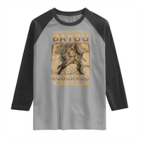 Louisiana Cryptid Rougarou Raglan Shirt Legend Of The Bayou Rougarou In The Mist