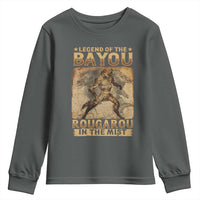 Louisiana Cryptid Rougarou Youth Sweatshirt Legend Of The Bayou Rougarou In The Mist
