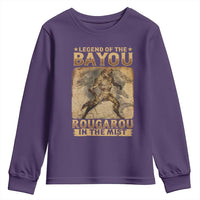 Louisiana Cryptid Rougarou Youth Sweatshirt Legend Of The Bayou Rougarou In The Mist