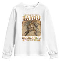 Louisiana Cryptid Rougarou Youth Sweatshirt Legend Of The Bayou Rougarou In The Mist