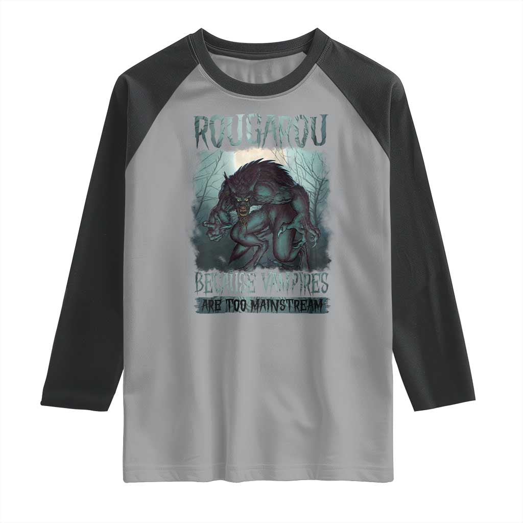 Funny Rougarou Raglan Shirt Because Vampires Are Too Mainstream Louisiana Cryptid