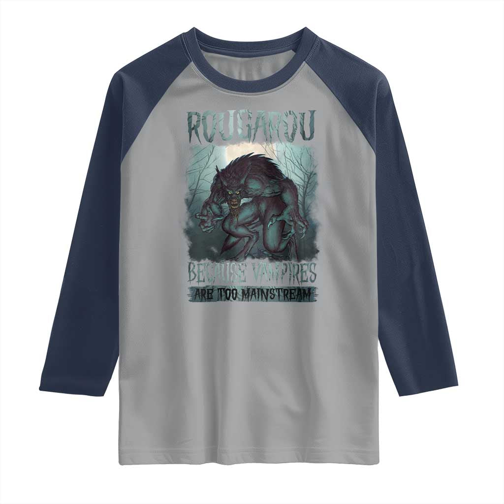Funny Rougarou Raglan Shirt Because Vampires Are Too Mainstream Louisiana Cryptid