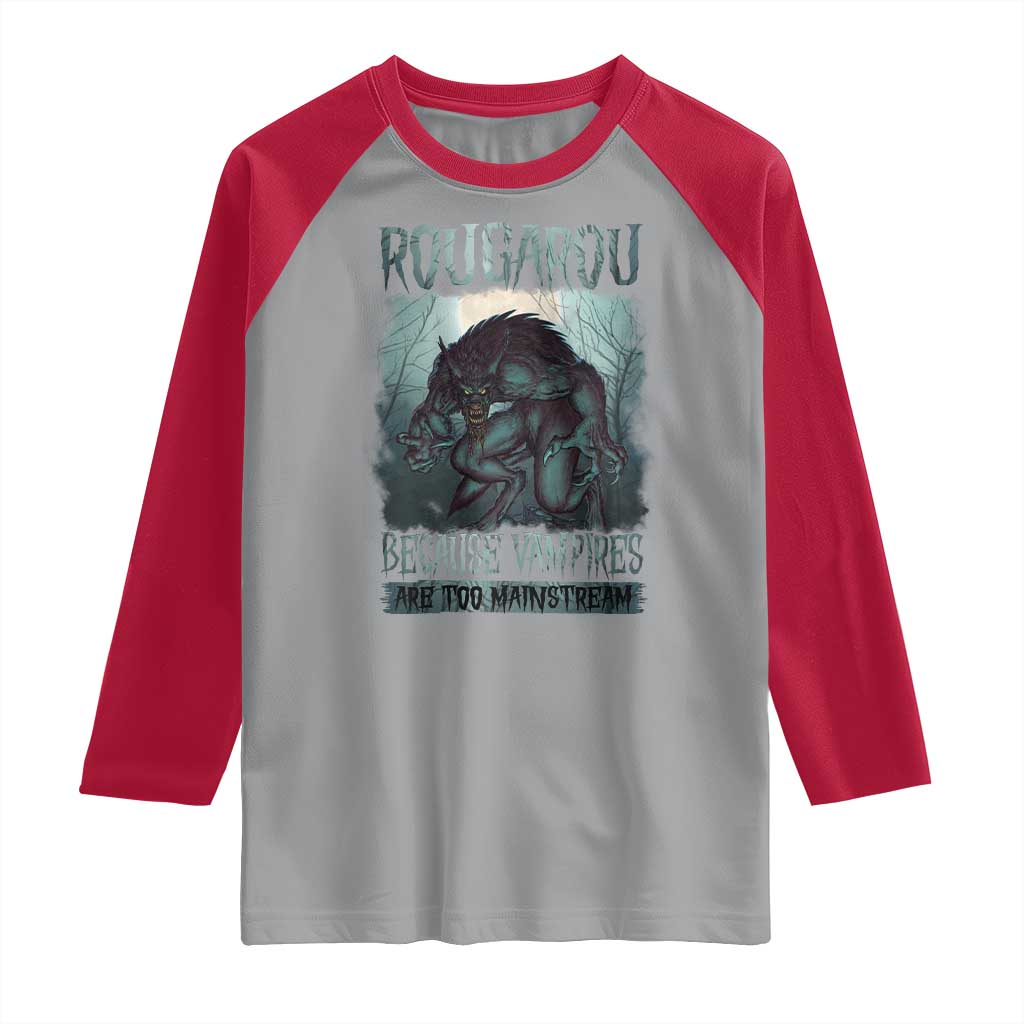 Funny Rougarou Raglan Shirt Because Vampires Are Too Mainstream Louisiana Cryptid