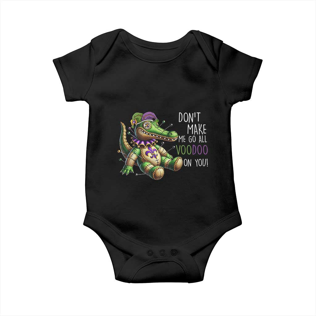 Voodoo Mardi Gras Baby Onesie Aligator Voodoo Doll New Orleans Louisiana