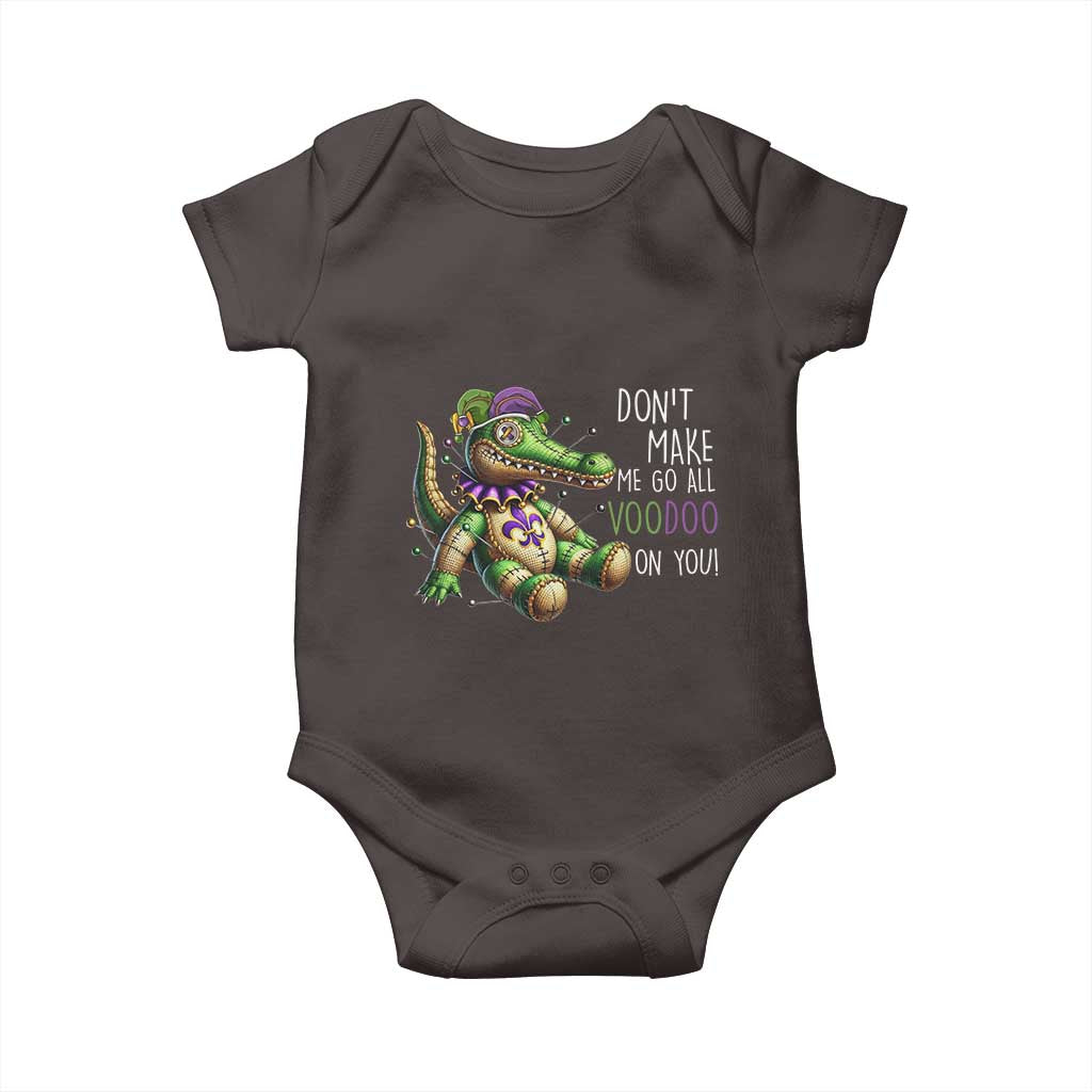 Voodoo Mardi Gras Baby Onesie Aligator Voodoo Doll New Orleans Louisiana
