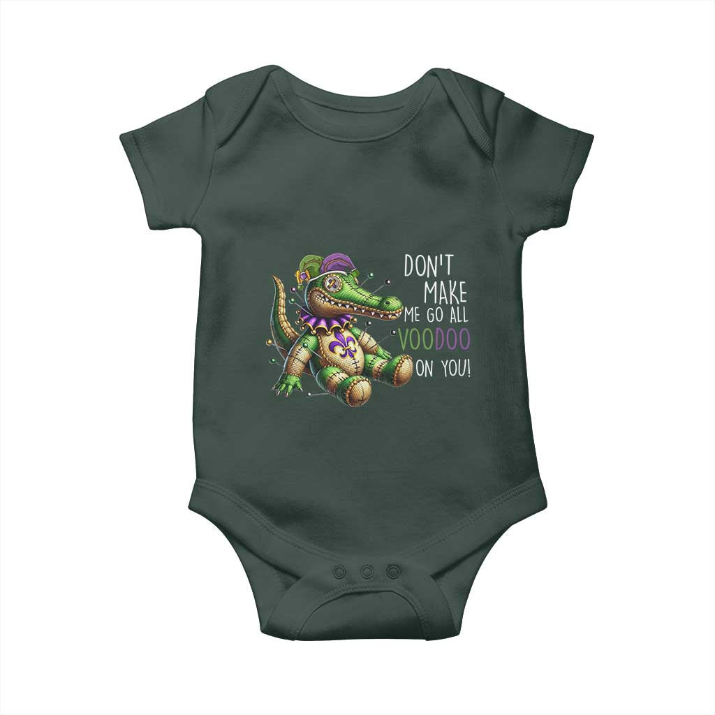 Voodoo Mardi Gras Baby Onesie Aligator Voodoo Doll New Orleans Louisiana