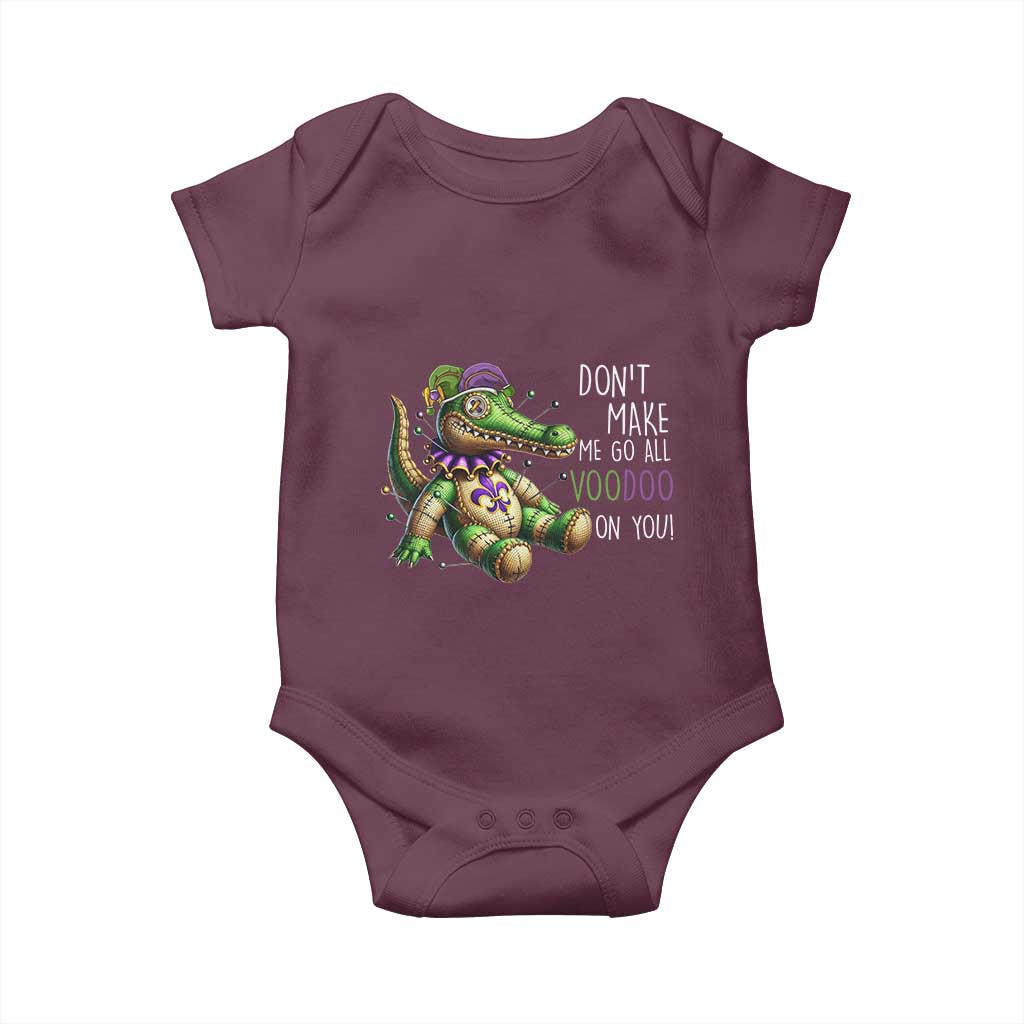 Voodoo Mardi Gras Baby Onesie Aligator Voodoo Doll New Orleans Louisiana