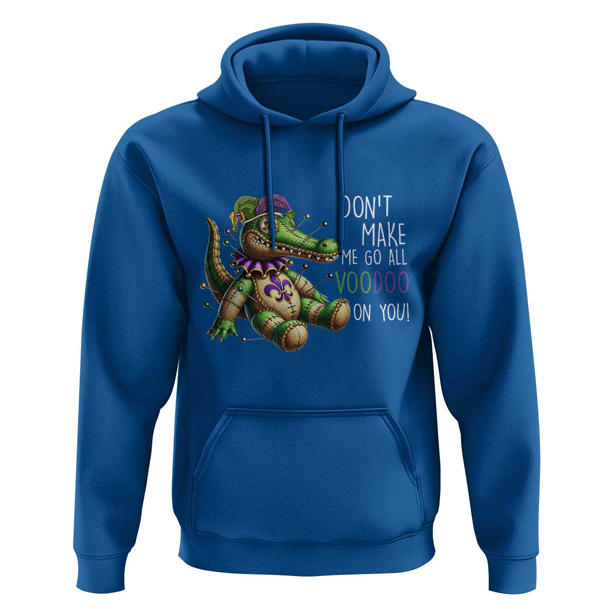 Voodoo Mardi Gras Hoodie Aligator Voodoo Doll New Orleans Louisiana