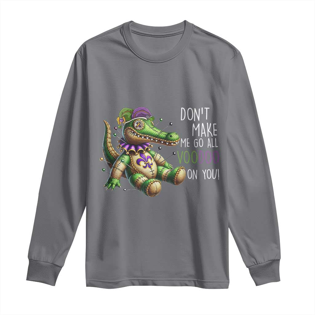 Voodoo Mardi Gras Long Sleeve Shirt Aligator Voodoo Doll New Orleans Louisiana