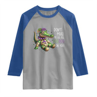Voodoo Mardi Gras Raglan Shirt Aligator Voodoo Doll New Orleans Louisiana