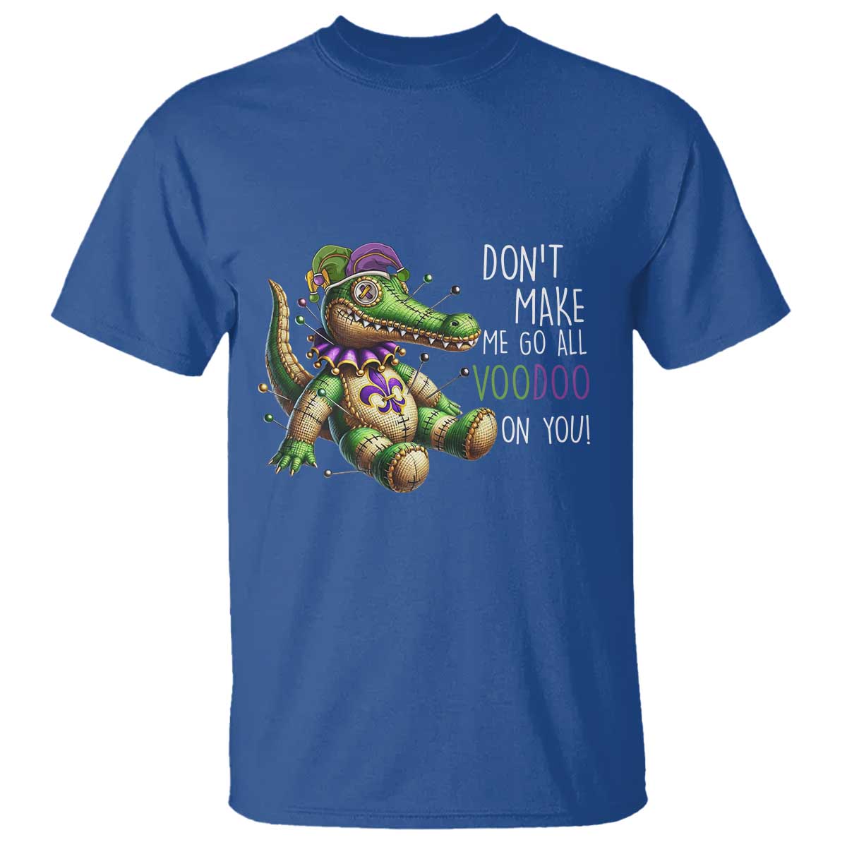 Voodoo Mardi Gras T Shirt Aligator Voodoo Doll New Orleans Louisiana