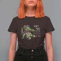 Voodoo Mardi Gras T Shirt For Women Aligator Voodoo Doll New Orleans Louisiana