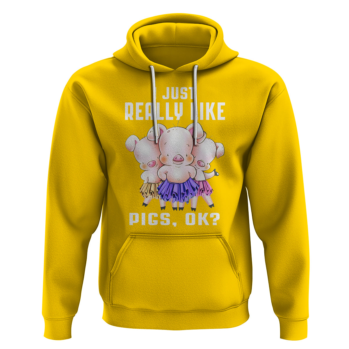 Pig Lover Hoodie I Just Really Like Pigs OK Cute Swine Squad - Wonder Print Shop