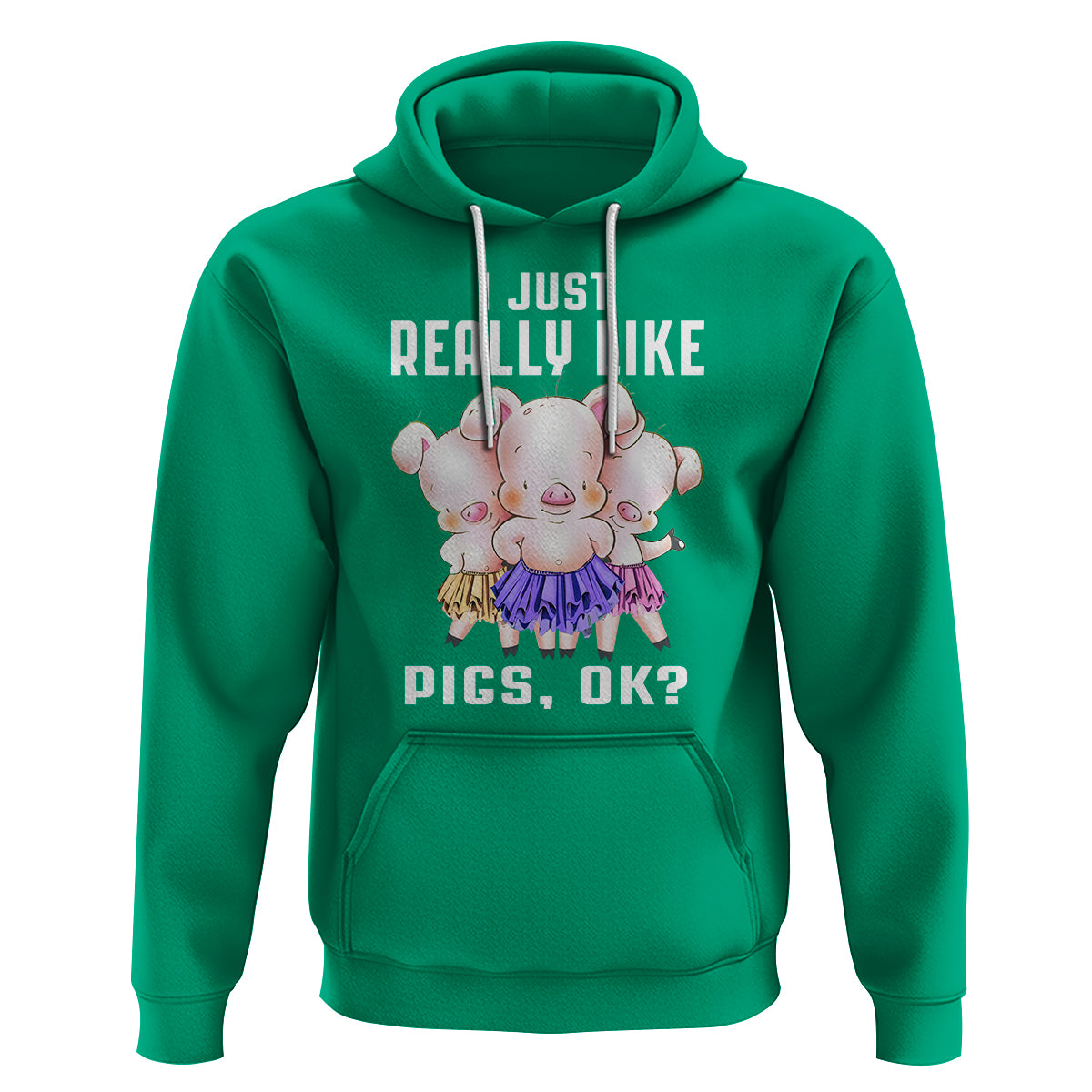 Pig Lover Hoodie I Just Really Like Pigs OK Cute Swine Squad - Wonder Print Shop