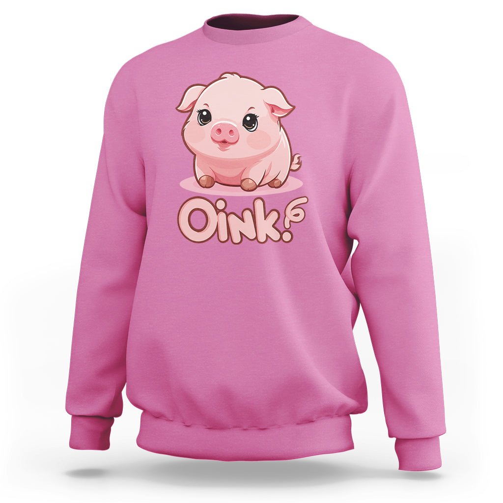 Pig Lover OINK Cute Swine Sweatshirt - Wonder Print Shop